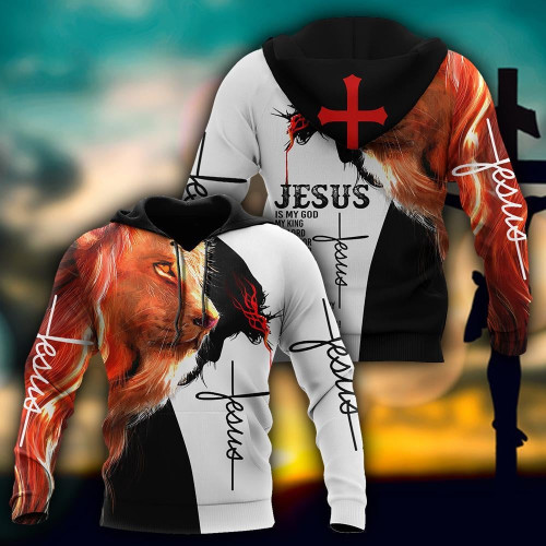 Jesus Christ and Lion 3D Printed Hoodie, T-Shirt for Men and Women
