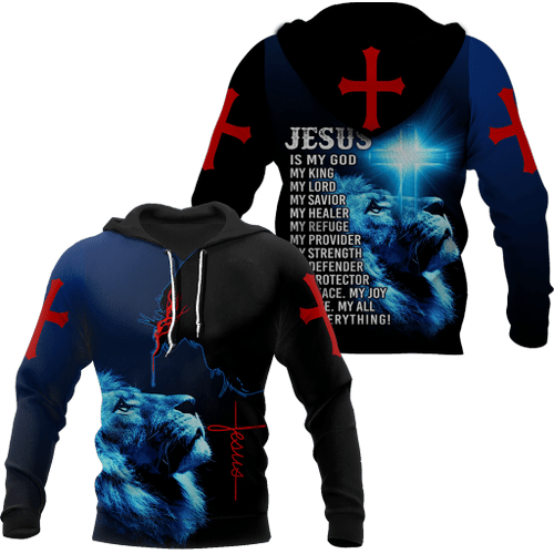 Jesus Christ Cross and Lion 3D Printed Hoodie, T-Shirt for Men and Women
