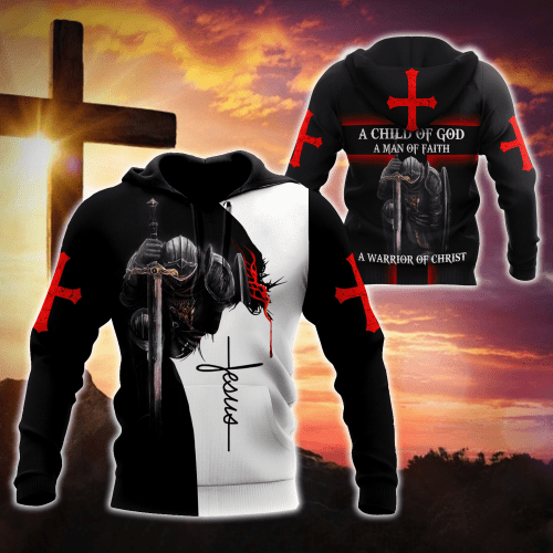 Jesus Christ A Child of God A Man of Faith 3D Printed Hoodie, T-Shirt for Men and Women