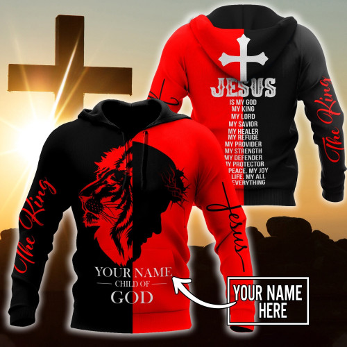 The King v6 Custom Name Christian Jesus 3D Printed Design Apparel Men and Women