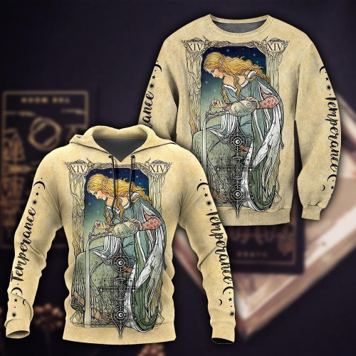 Tarot Cards Temperance 3D All Over Printed Shirts For Men and Women