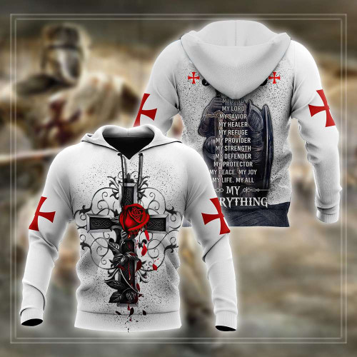 Jesus Christ Cross and Roses 3D Printed Hoodie, T-Shirt for Men and Women