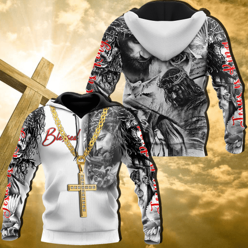 Jesus Tattoo with necklace 3D All Over Printed Shirts For Men and Women JJ19052001