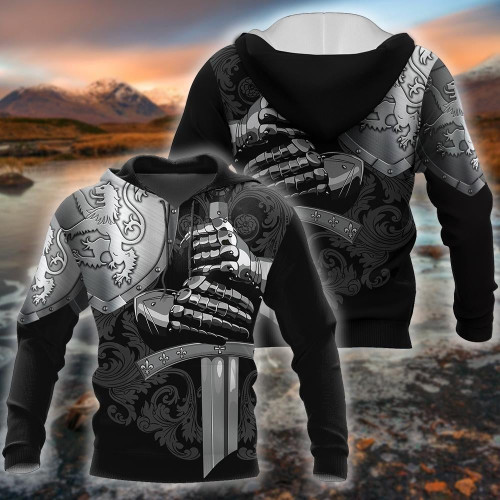 Scottish Lion Armor 3D All Over Printed Shirts for Men and Women AM240201
