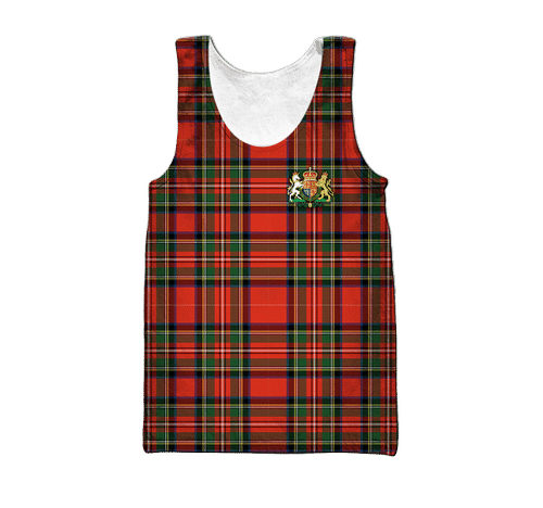 Scotland Tartan 3D All Over Printed Tanktop For Men and Women MH2007202