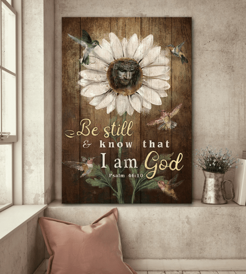 Be still and Know that i am God Jesus Portrait Canvas Print Wall Art