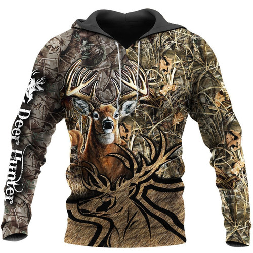 Beautiful Deer Huntaholic Camouflage in Forest - 3D All Over Printed Style for Men and Women