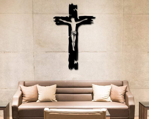 Cross Faith in God - Metal Carving sign