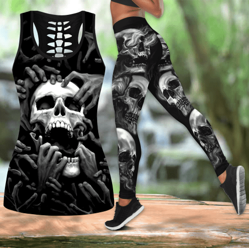 The Grim Reaper Skull Tattoo Combo Legging + Tank