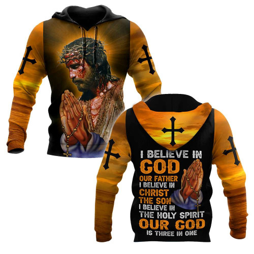 Faith in God Our Father Christian Jesus 3D Printed Design Apparel Men and Women