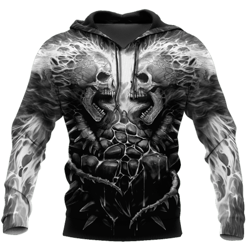 Grim Reaper Fire Black and White - 3D All Over Printed Style for Men and Women