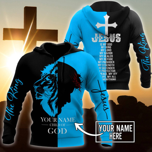 Premium Christian Jesus Custom Name 3D Printed Unisex Shirts