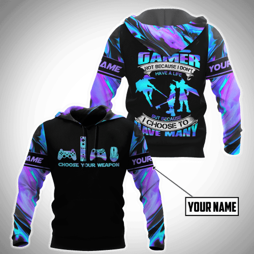 Gamer choose your weapon Personalized Name