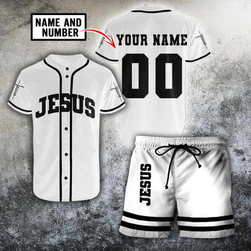 Custom Name and Number Christian Jesus 3D Printed Design Apparel Men and Women