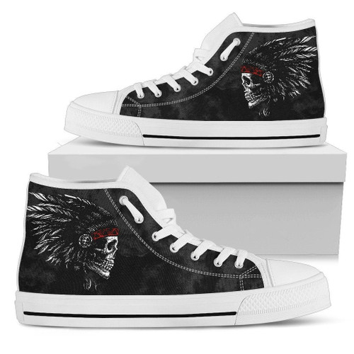 Native american skull pattern high top shoes  PL18032025