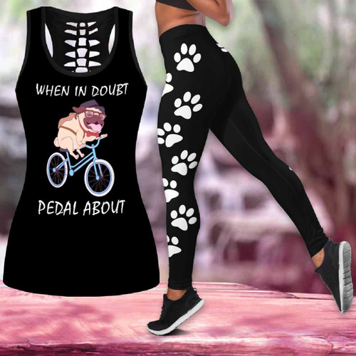 When In Doubt Pedal About Combo Tank top Legging Outfit for women PL