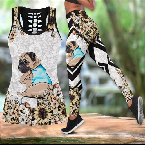 Pug I Love Mom Combo Tank top Legging Outfit for women PL