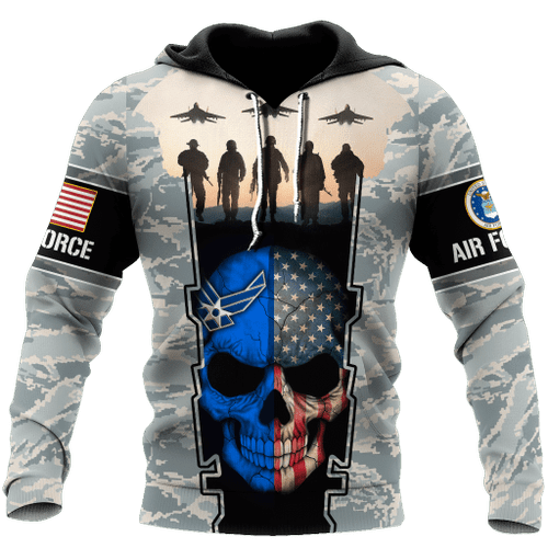 US Air Force skull 3d all over printed for man and women Pi270203 PL