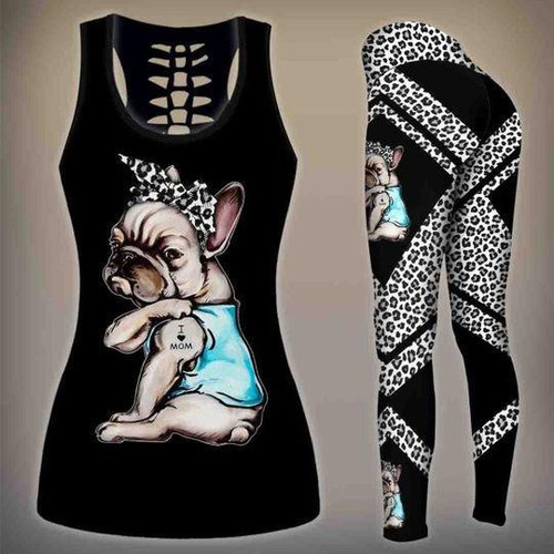French Bulldog Dog Combo Tank top + Legging Outfit for women PL