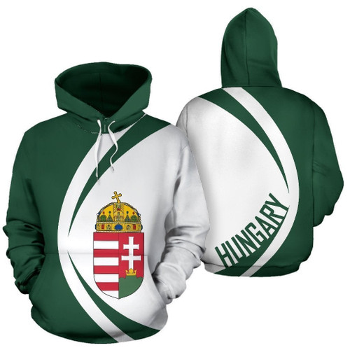 Hungary Coat Of Arms Zip Up Hoodie - Circle Style 01
