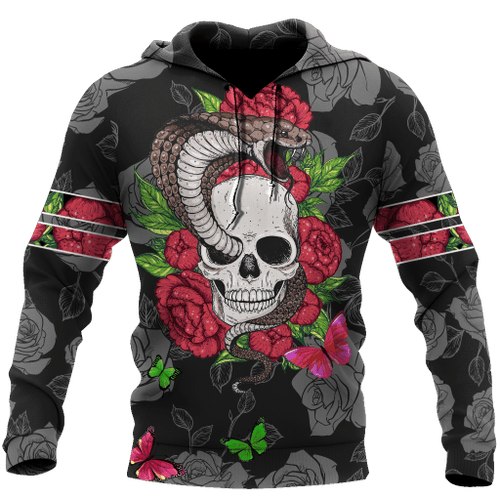 Snake love Skull red 3D all over printed for man and women QB05312003