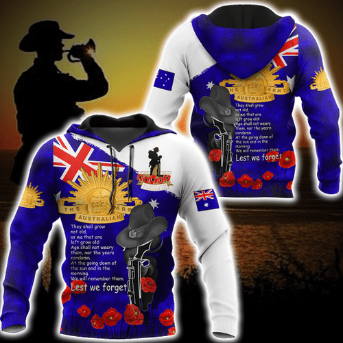 Premium Anzac Day Lest We Forget 3D All Over Printed PL