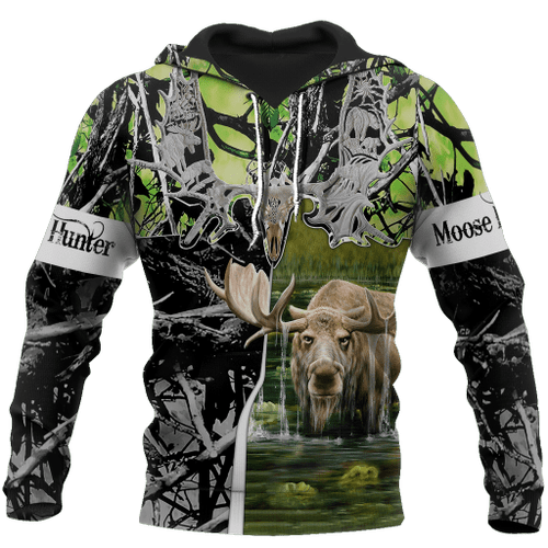 Beutiful moose hunting camo 3D all over printed shirts for man and women JJ161202 PL