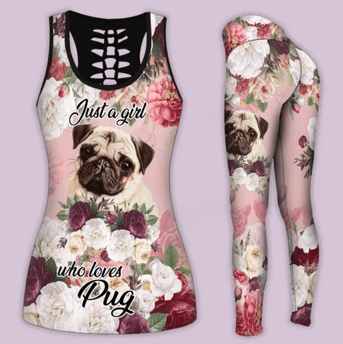 Pug Dog Combo Tank top + Legging Outfit for women PL