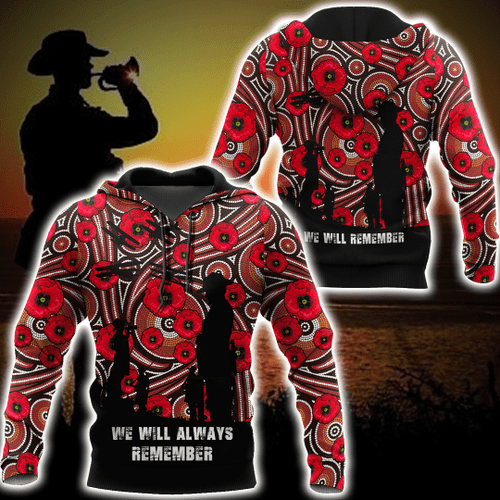 Premium Lest We Forget Anzac Day 3D All Over Printed PL