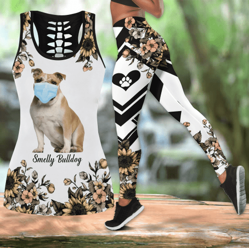 Smelly Bulldog Combo Tank top Legging Outfit for women PL