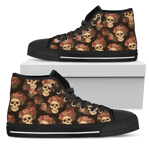 Gothic skull & roses shoes high top PL18032005