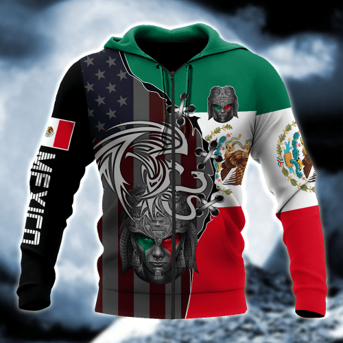 Mexico Aztec & Coat Of Arms 3D All Over Printed Hoodie Shirt Limited by SUN QB06232007