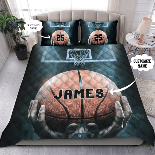 Basketball Hoop Custom Quilt Bedding Set with Your Name MH1206203