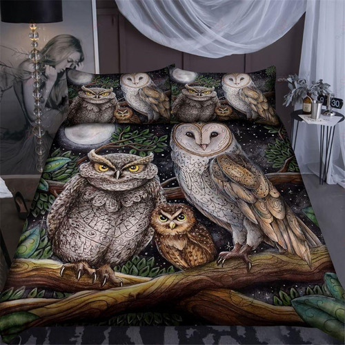 Owl Love For Night Dream Bedding Set SU120605