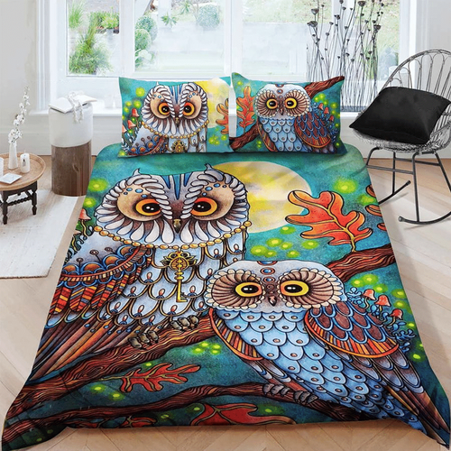 Owl Love For Night Dream Bedding Set SU270602