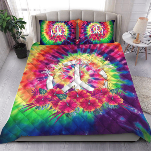 Hippie Tie Dye Style Quilt Bedding Set by SUN MH1506202