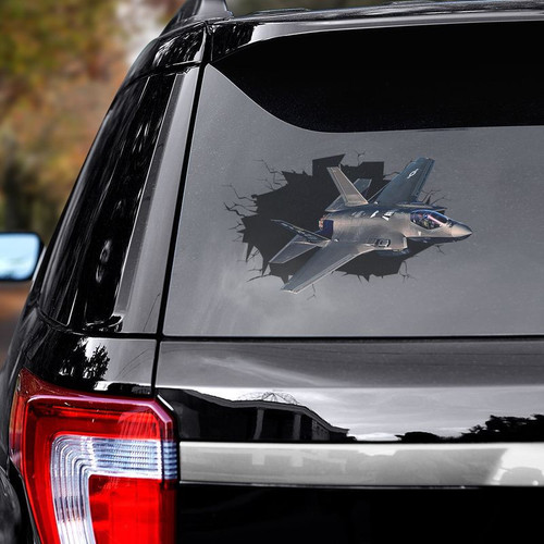 Air Force Cracked Car Decal Sticker | Waterproof | Easy Install | PVC Vinyl | CCS2360