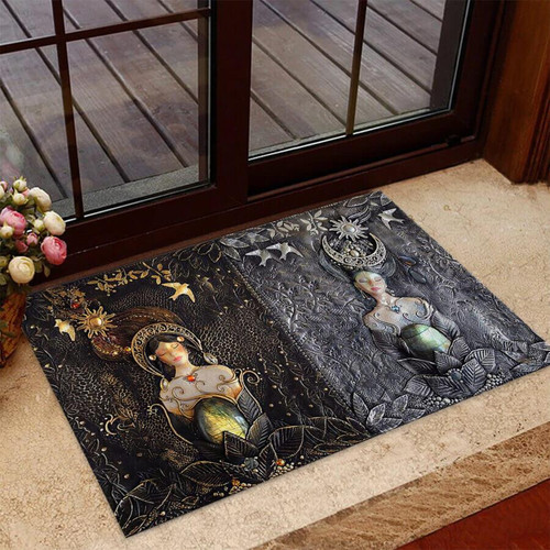 The Sun & The Moon � Hippie Clay Easy Clean Welcome DoorMat | Felt And Rubber | DO1254