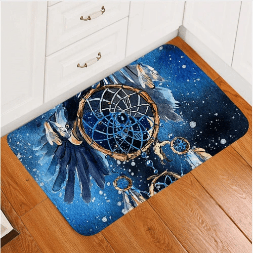 Bohemian Blue Galaxy Easy Clean Welcome DoorMat | Felt And Rubber | DO2871