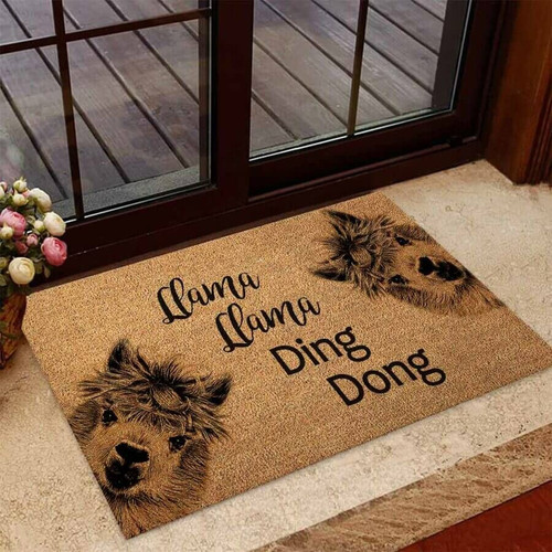 Llama Llama Ding Dong Easy Clean Welcome DoorMat | Felt And Rubber | DO1169