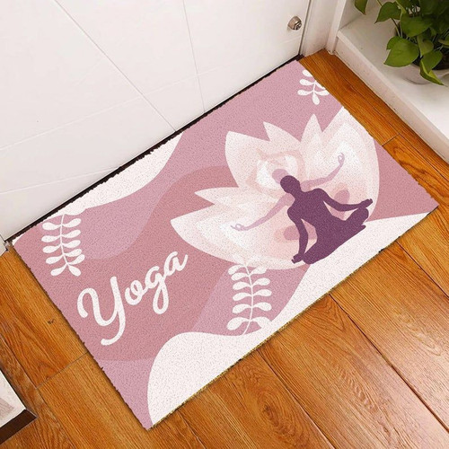 Yoga Easy Clean Welcome DoorMat | Felt And Rubber | DO3067