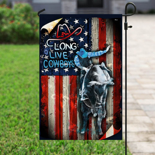 Bull Riding Garden Decor Flag | Denier Polyester | Weather Resistant | GF1834