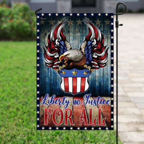 Liberty And Justice Garden Decor Flag | Denier Polyester | Weather Resistant | GF1732