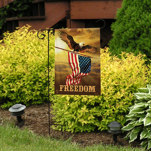 Freedom Patriotic Garden Decor Flag | Denier Polyester | Weather Resistant | GF1335