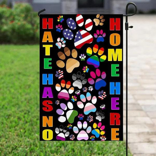 Hate Has No Home Here Garden Decor Flag | Denier Polyester | Weather Resistant | GF2320