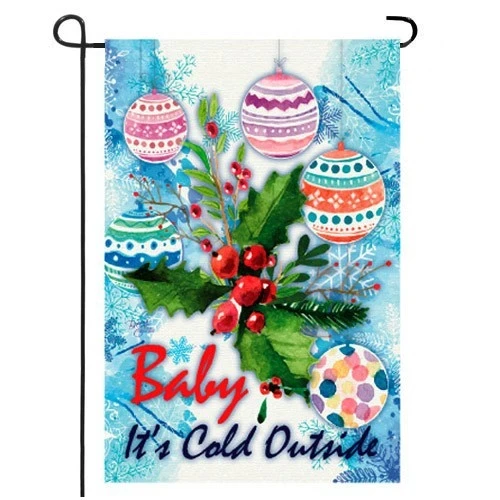 Baby It's Cold Outside Garden Decor Flag | Denier Polyester | Weather Resistant | GF2314