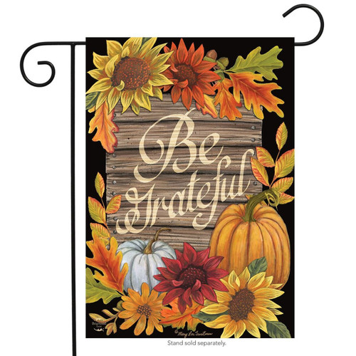 Be Grateful Fall Garden Decor Flag | Denier Polyester | Weather Resistant | GF1340