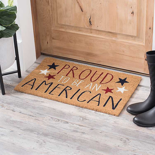Proud to Be An American Easy Clean Welcome DoorMat | Felt And Rubber | DO2398
