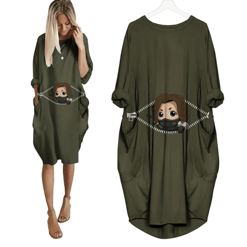 Baby Winter Soldier Peeking Dress V2