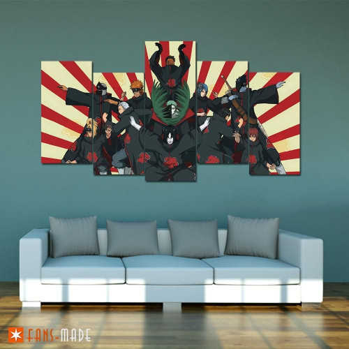 Akatsuki Assemble Wall Art 5 Piece Canvas